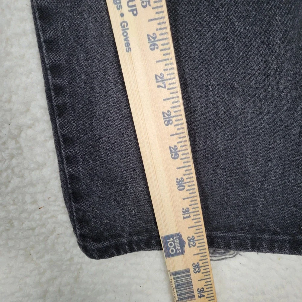 Wrangler Jeans Mens 43x31 (fits 42x32) Black Straight Leg Faded Denim‎ 13MWZWK